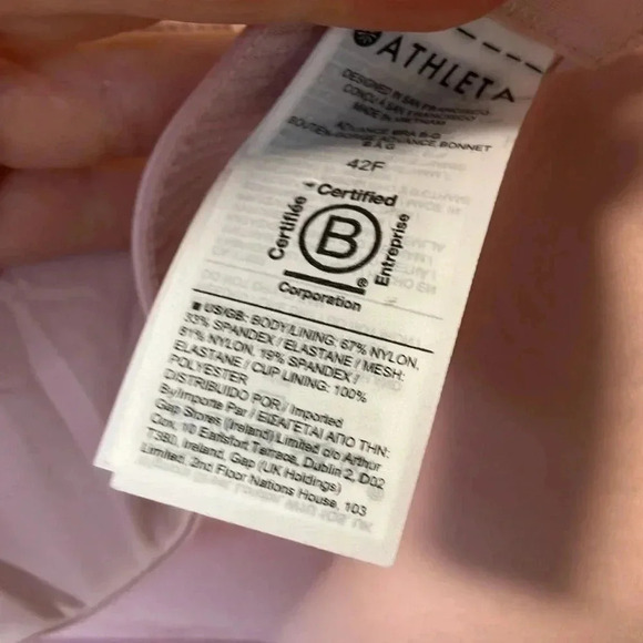 NWT  Athleta Advance bra light pink 42F - Picture 6 of 6
